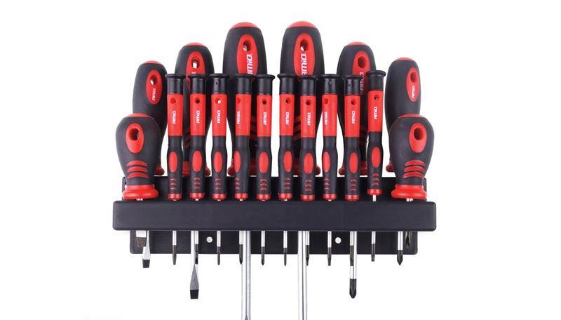 Screwdriver set - 18 pcs, with hanger 02411
