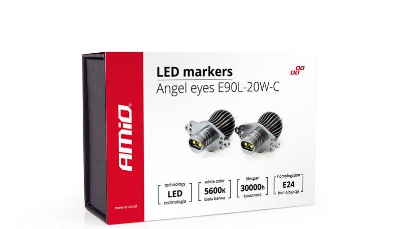 Angel-eyes LED uppgradering xenon-vit E90L20WC BMW E90 E91 E90LCI E91LCI