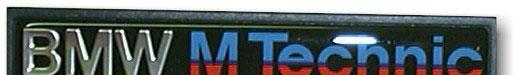 Emblem "BMW M-Technik" till M-Technik stödlister 51-13-2-251-378 BMW E36