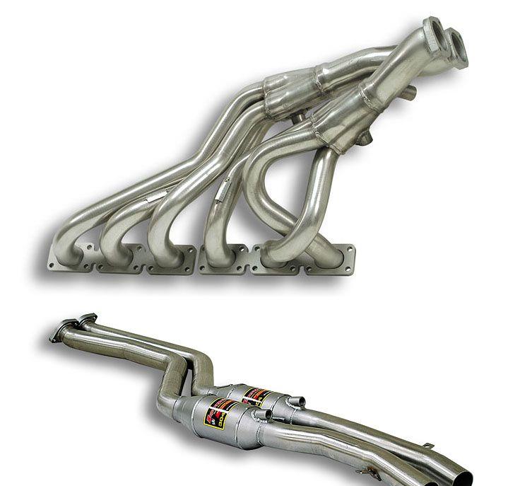 Sportgrenrör inklusive hög-flödes metalla kattalysator-system Supersprint 787401K3 BMW E46