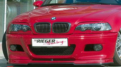 Rieger kolfiber look frontspoilerläpp med litet spoilersvärd low version 60MM 50236 BMW E46