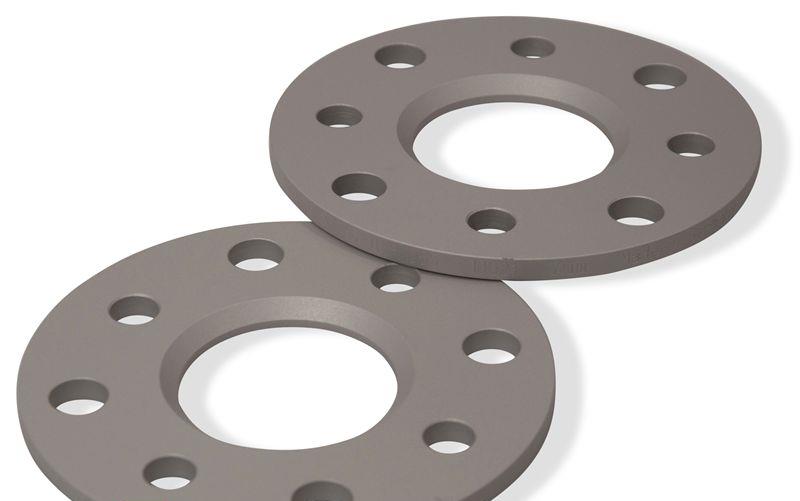 Spacerplattor set silver anodiserad aluminium, 14MM per axel (7MM varje sida/hjul) 4 hål ej hubcentric - system 5E, levereras utan bultar 10021E BMW
