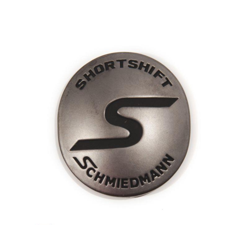 Schmiedmann växelspaks emblem ovalt adhered -S- -SHORTSHIFT- gunmetal SCMGEGM