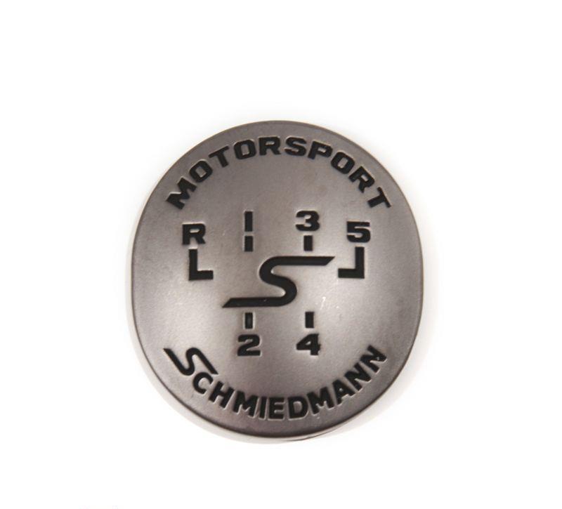 Schmiedmann växelspaks emblem ovalt -MOTORSPORT- gunmetal SCMGEMGM5 BMW E30 E36 E46 E32 E38 E28 E34 E39 E24 Z3 Z1