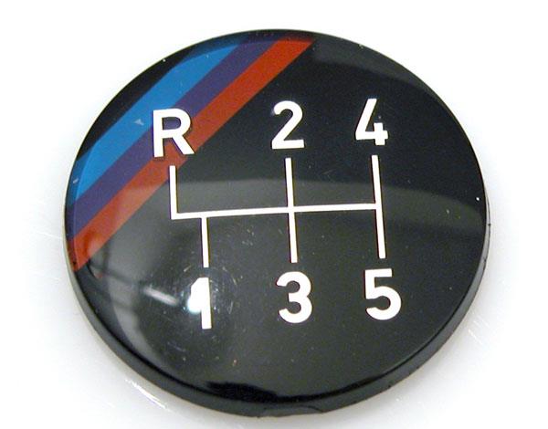Emblem M-Tech. till växelspaksknopp 25-11-1-220-955 BMW E21 E30 E23 E28 E24